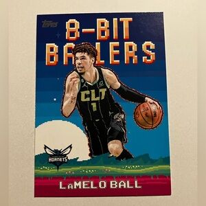 Topps 8 Bit Ballers Lamelo Ball Hornets 8B-17 Card Collectible